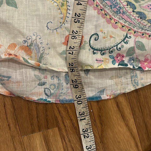 Malvin Hamburg-Germany Floral Tunic 100% Linen Blouse SZ S - Picture 8 of 8